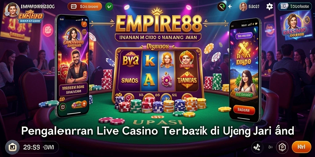 Tampilan gameplay menarik dari EMPIRE88 yang menunjukkan dealer dan permainan langsung.