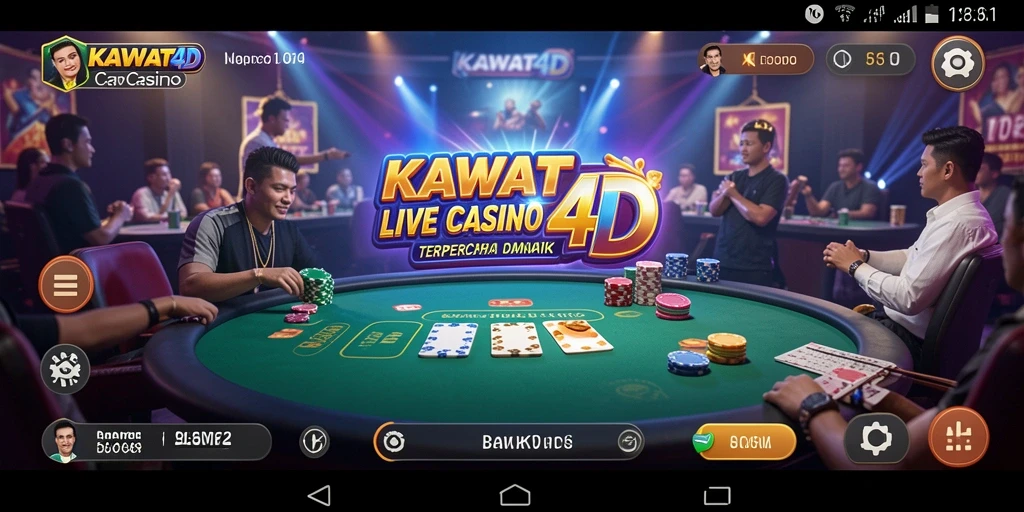 Tampilan menarik dan interaktif dari gameplay Live Casino KAWAT4D.