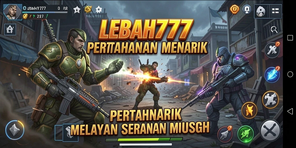 Gameplay menegangkan LEBAH777 dengan strategi pertahanan tower.