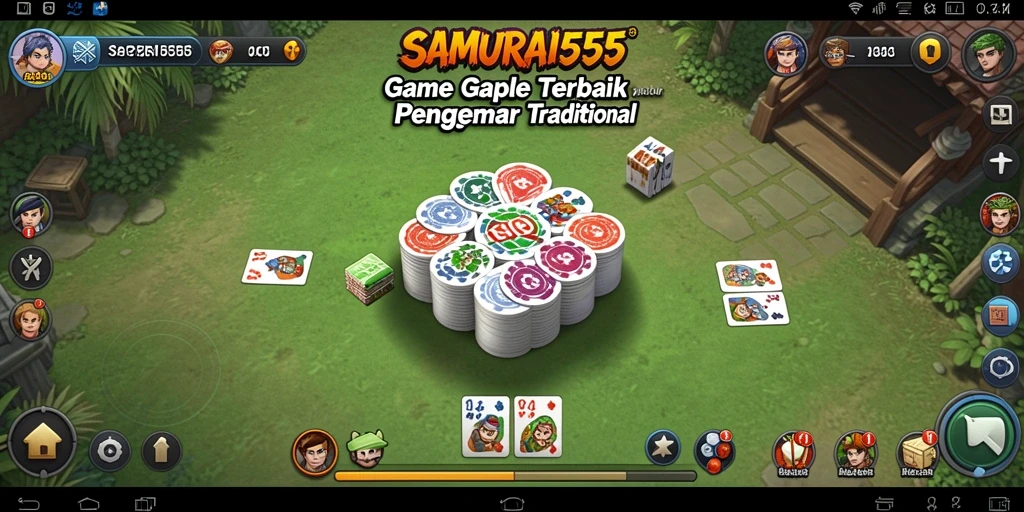 Tampilan gameplay SAMURAI555 yang seru dan mengasyikkan untuk semua pemain Gaple.