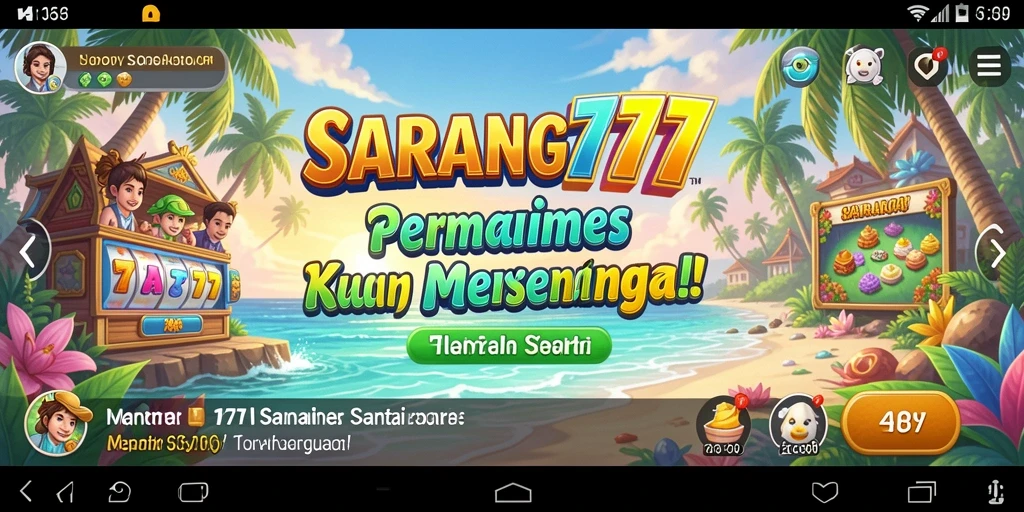 Tampilan aksi seru dalam SARANG777 dengan grafis menarik dan gameplay yang mengasyikkan.