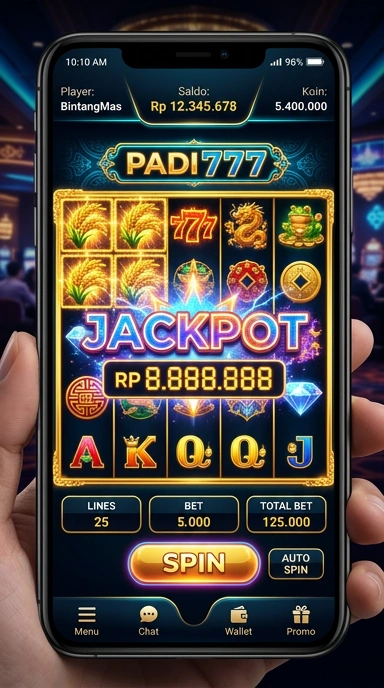 Tampilan antarmuka pengguna padi777 yang ramah dan intuitif.